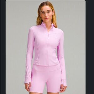 Lululemon define cropped jacket nulu - colour: vita pink